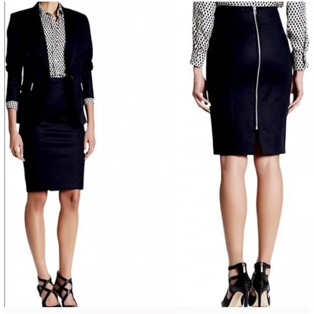 Veronica Beard Olive Green scuba pencil Skirt